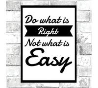 Do What Is Right Motivational Quote Poster Inspirational Wall Art Home Decor - Size A1-594 x 841 mm