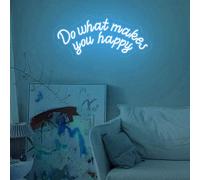 Do What Makes You Happy Neon Sign Dimmable Neon Light Up Sign Happy Inspirational Saying Wall Art, Unique Gift Ideas
