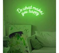 Do What Makes You Happy Neon Sign Dimmable Neon Light Up Sign Happy Inspirational Saying Wall Art, Unique Gift Ideas