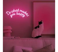 Do What Makes You Happy Neon Sign Dimmable Neon Light Up Sign Happy Inspirational Saying Wall Art, Unique Gift Ideas