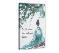 Do What Makes You Happy Poster Canvas Poster Bedroom Decor Landscape Office Room Decor Gift 20x30inch(50x75cm)