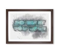 Do What You Love Sign in Abstract Framed Print | A2 Walnut Framed Wall Art | Ready to Hang | Abstract Love Picture | Living Room Bedroom Lounge Office