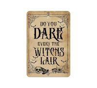 Do You Dare Every The Witchs Lair Vintage Poster Tin Sign Bathroom Home Halloween Garden Retro Shop Cafe 8X12 Inch Retro Look Metal Poster Sign Home Farm Garage Quote Wall Decor