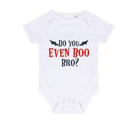 Do You Even Boo Bro Halloween Statement Baby Grow Vest, 6-12 Months, White