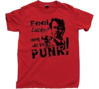 Do You Feel Lucky Punk T Shirt Clint EastMovie Tee DVD Blu Ray Collection Black(X-Large)