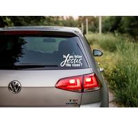 Do You Follow Jesus This Close Funny Waterproof Car Stickers - UV Resistant - Long-Lasting - Caravan, Motorhome, Bumper, Van Decals (White)