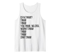 Do You Know The Muffin Man DYKTMM Funny Nostalgia Quote Tank Top