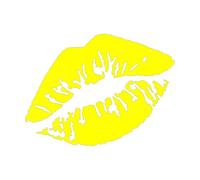 Do You Want Me To Kiss You? Sexy Lips Creative Car Stickers Motorcycle Stickers(Yellow,40X30CM)