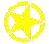 Do You Want The Stars in The Sky? I Also Want Car Stickers and Motorcycle Stickers(Yellow,25X25CM)