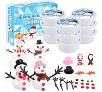Do You Want to Build a Snowman,9 Pack Putty Slime Kit Age 3+ with Snowman Accessories,Build, Melt & Rebuild Fun,Desk Toy for Kids,Christmas Stocking Stuffer