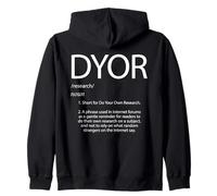 Do Your Own Research Definition Funny Crypto News Quote BTC Zip Hoodie