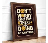 Do Your Thing Retro Framed Wall Art Print A1 (84.1×59.4cm) Walnut, Wall Decor for Living Room, Bedroom, Office & Home, Ready to Hang, Art Gift