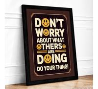 Do Your Thing Retro Framed Wall Art Print A3 (42×29.7cm) Black, Wall Decor for Living Room, Bedroom, Office & Home, Ready to Hang, Art Gift