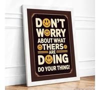 Do Your Thing Retro Framed Wall Art Print A3 (42×29.7cm) White, Wall Decor for Living Room, Bedroom, Office & Home, Ready to Hang, Art Gift