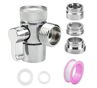 Doafoce 3-Way Shower Diverter Valve G1/2" M22 X M24 Shower Head Adapter for Tap Diverter System Component Replacement Part for Kitchen/Bathroom/Sink Faucet
