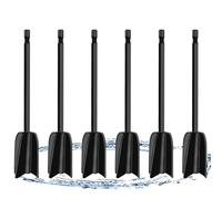 Doafoce 6 Pcs Paint Stirrer Mixing Paddle for Drill Epoxy Paint Mixer Mixer Attachment for 1/4 Drills Small Black Attachment Mixing Tool Reusable Mixer Drill for Resin, Paint, Silicone Mixing