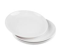 Doafoce White Dinner Plates Set of 4 Melamine Plates 23 cm/ 9 inch Modern
