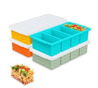Doasuwish Silicone Freezer Tray for Soup Sauce Cube 2Pcs (4Color)
