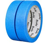 DOAY Blue Painter's Masking Tape, Pack of 2, 24 mm Wide Masking Tape, Residue-Free, Versatile Adhesive for Indoor and Outdoor Use, Perfect for Painting, Labelling & Art, 60 m Total