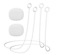 DOB SECHS Link Safety Connector Cord for Earplugs, Safety Silicone Lanyard (No Earplugs) (White-2 Pieces)