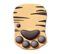 DOBAOJIA Cat Paw Mouse Pad, Ergonomic Mouse Mat, Silicone Gel Mouse Pad, Cute Mouse Mat, for Home/Office/Gaming, Mouse Mat Yellow & Black