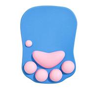 DOBAOJIA Cat Paw Mouse Pad, Ergonomic Mouse Mat, Silicone Gel Mouse Pad, Cute Mouse Mat, for Home/Office/Gaming, Mouse Mat Blue & Pink