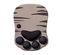 DOBAOJIA Cat Paw Mouse Pad, Ergonomic Mouse Mat with Wrist Support, Silicone Gel Mouse Pad, for Home/Office/Gaming, Mouse Mat Grey & Black