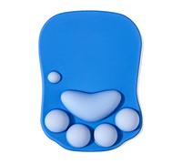 DOBAOJIA Cat Paw Mouse Pad, Ergonomic Mouse Pad, Mouse Mat with Wrist Support, Silicone Gel Mouse Pad, Cute Mouse Pad, Kawaii Mouse Pad, for Home/Office/Gaming, Mouse Mat Blue