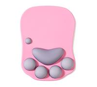 DOBAOJIA Cat Paw Mouse Pad, Ergonomic Mouse Pad, Mouse Mat with Wrist Support, Silicone Gel Mouse Pad, Cute Mouse Pad, Kawaii Mouse Pad, for Home/Office/Gaming, Mouse Mat Pink & Grey
