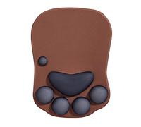 DOBAOJIA Cat Paw Mouse Pad, Ergonomic Mouse Pad, Mouse Mat with Wrist Support, Silicone Gel Mouse Pad, Cute Mouse Pad, Kawaii Mouse Pad, for Home/Office/Gaming, Mouse Mat Brown & Black