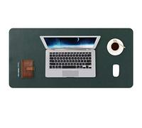 DOBAOJIA Desk Pad Large, Desk Mat, Laptop Mat, Writing Pad, Desk Blotter, Extended Mouse Mat, Large Mouse Pad for Office/Home, PU Leather Waterproof +Suede Non-Slip 27.5" X 13.8" (Dark Green)