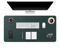 DOBAOJIA Extended Mouse Pad Mat XXL Desk Pad Large Desk Mat 35.4" X 16.9" Desk Blotter Writing Pad for Laptop/Office/Home, PU Leather Waterproof +Suede Non-Slip 90 x 43cm (Dark Green)