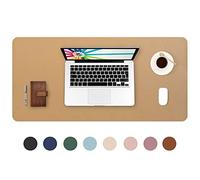 DOBAOJIA Mouse Pad Extended Mouse Mat X-Large Desk Pad Large Desk Blotter Writing Pad for Laptop/Office/Home, PU Leather Waterproof +Suede Non-Slip 31.5'' X 15.7'' (Khaki)