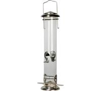 dobar® 11520 Large Bird Feeder with Acrylic Glass Tube - Steel Feeding Station