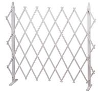 dobar green label 29181FSCe Foldable Trellis Size L Solid Wood Climbing Aid for Climbing Plants Privacy Screen for Patio/Balcony 160 x 120 cm White