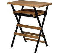 dobar® Universal Folding BBQ Table Outdoor Weatherproof Wooden Grill Table with Multiple Function 70 x 44 x 81 cm Black/Brown