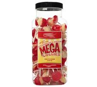 Dobbsonns Mega Lollies - Classic & Novelty Flavours in a Jar-Discover Our Extensive Range of Bulk Lollipops (Strawberry & Cream Mega Lollies Jar)