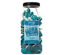 Dobbsonns Mega Lollies - Classic & Novelty Flavours in a Jar-Discover Our Extensive Range of Bulk Lollipops (Blue Raspberry Mega Lollies Jar)