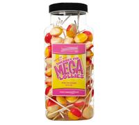 Dobbsonns Mega Lollies - Classic & Novelty Flavours in a Jar-Discover Our Extensive Range of Bulk Lollipops (Sherbet Pip Mega Lollies Jar)