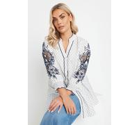 Yours Curve Dobby Floral Blouse - Women's - Plus Size Curve White
