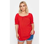 Dobby Tie Neck Blouse Yours Red 20