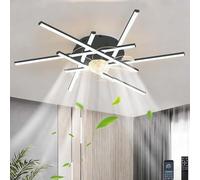 Dobecd Ceiling Fans with Lights Comes with Remote and APP Control Features 6-Speed Reversible Light Fan Ceiling Dimmable Memory Function Timer Fan Light Ceiling Suitable Dining Rooms Bedrooms，black6