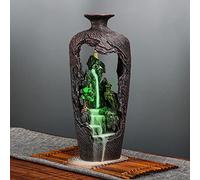 DOBEHOME Waterfall Backflow Incense Holder Backflow Incense Burner with 20 Incense Cones 1 Tweezer and 1 Mat Smoke Fountain Aromatherapy Ornament Zen Decor Home Decor Room Decor Aromatcherapy Ornamen