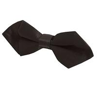 Dobell Black Wing Tip Skinny Bow Tie