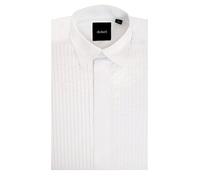 Dobell Boys White Dress Shirt Regular Fit Standard Collar Pleated Fly Front-14