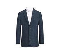 Dobell Harris Tweed Mens Blue Herringbone Country Jacket Regular Fit 100% Wool-44S