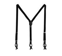 Dobell Mens Black Braces 2-in-1 Y-Shape Back Slim - 25mm