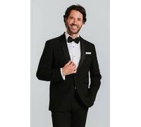 Dobell Men's Black Satin Shawl Lapel 2 Piece Tuxedo | Size: 56L Dobell Black 56L