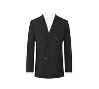 Dobell Mens Black Suit Jacket Regular Fit Double Breasted Peak Lapel-38S