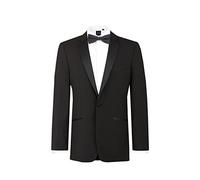 Dobell Mens Black Tuxedo Dinner Jacket Regular Fit 100% Wool Notch Lapel-44R